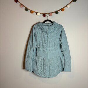 The North Face Pseudio quilted hybrid jacket in light blue